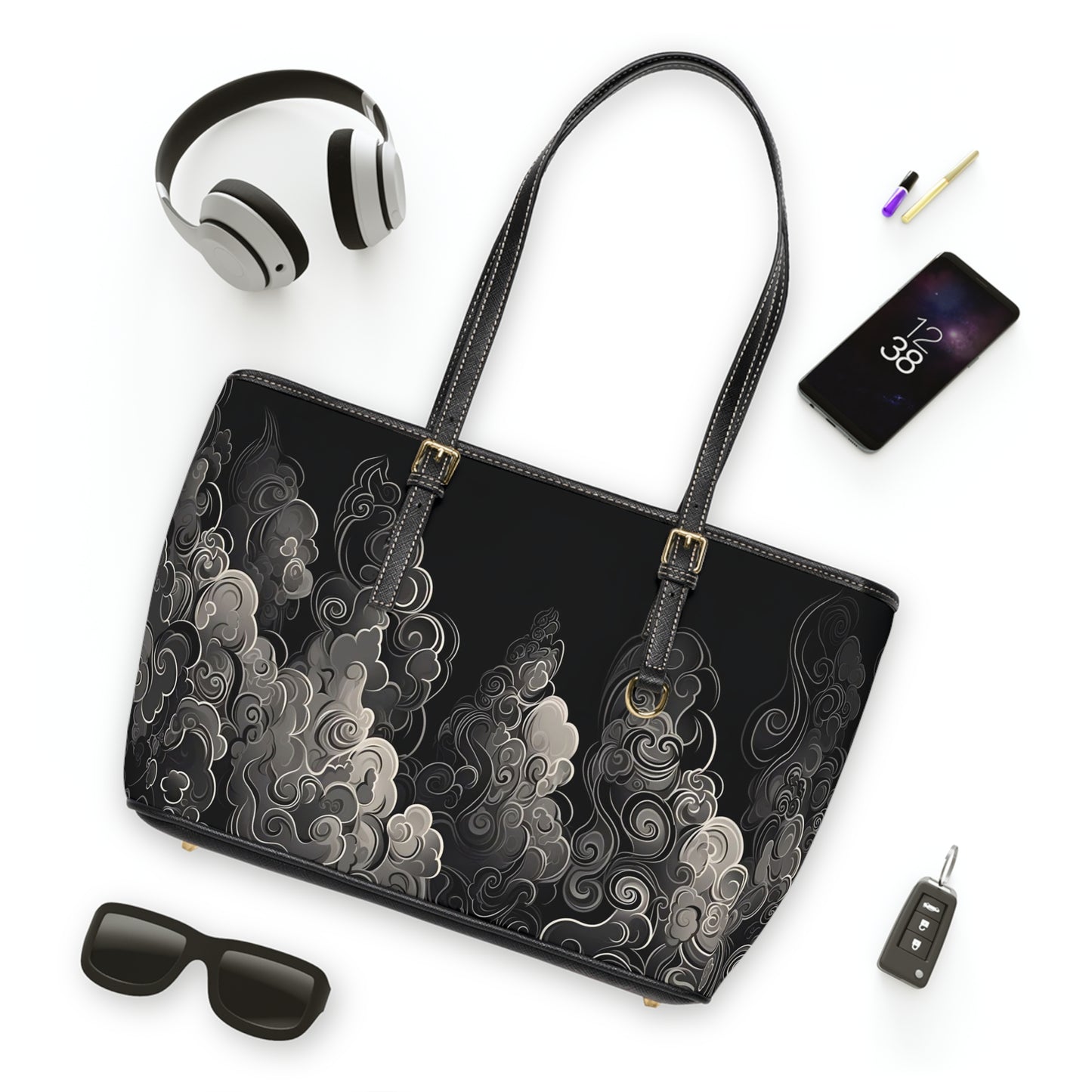 Ethereal Cloud Leather Shoulder Bag