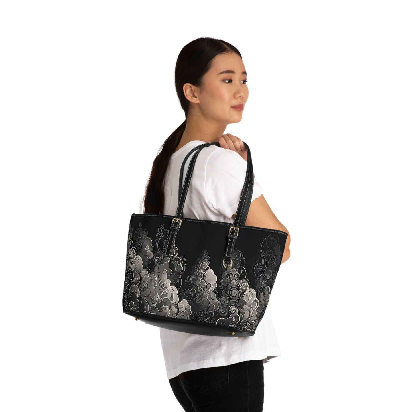 Ethereal Cloud Leather Shoulder Bag