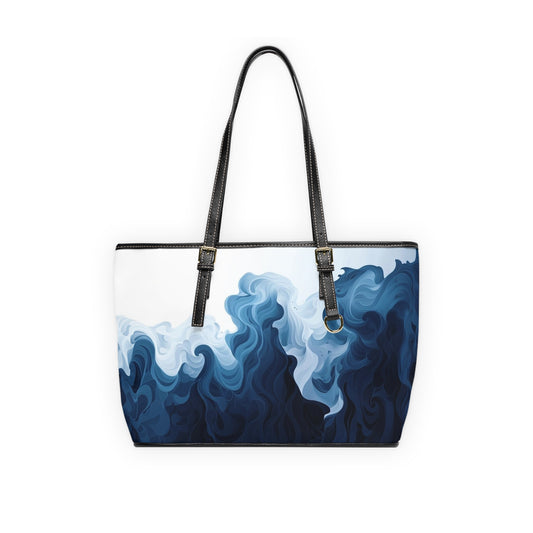 Ethereal Waves Leather Shoulder Bag